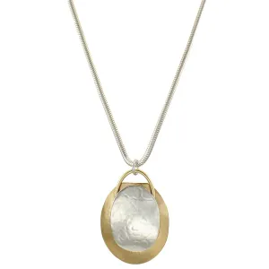 Layered Hammered Ovals Necklace