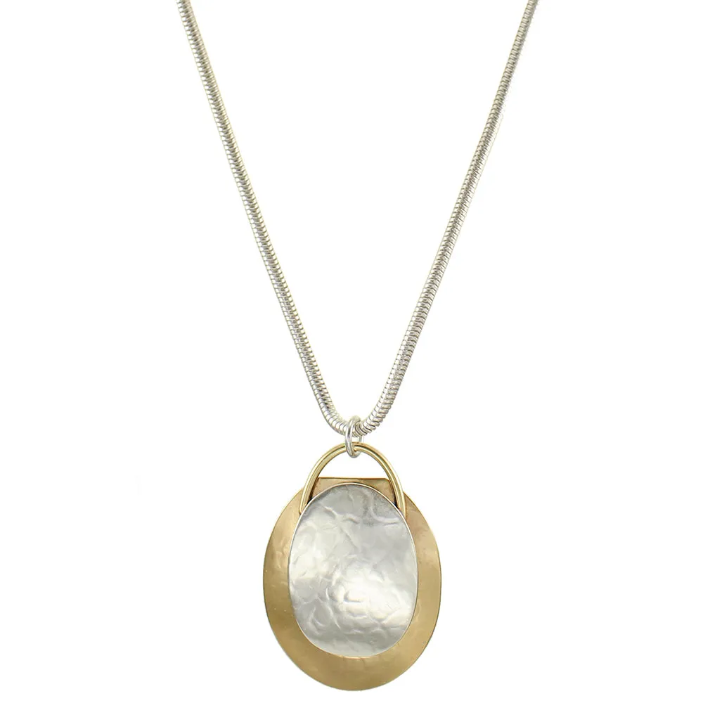 Layered Hammered Ovals Necklace