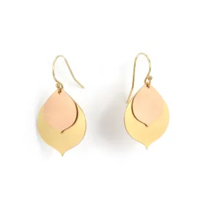 layered lotus petal earrings