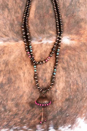 Layered Navajo squash necklace