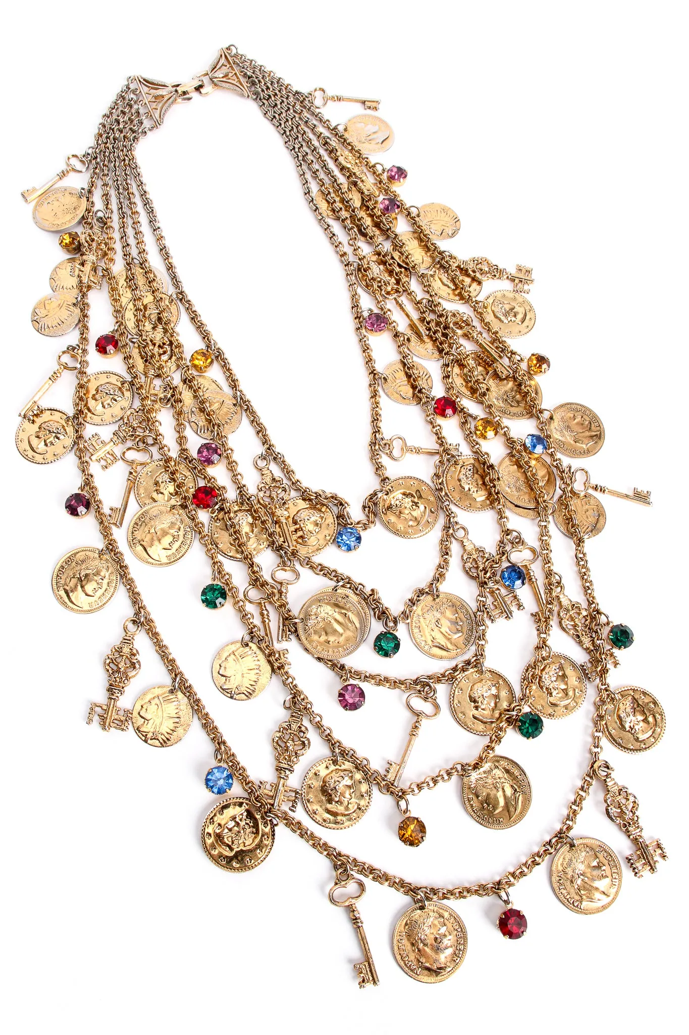Layered Treasure Charm Necklace