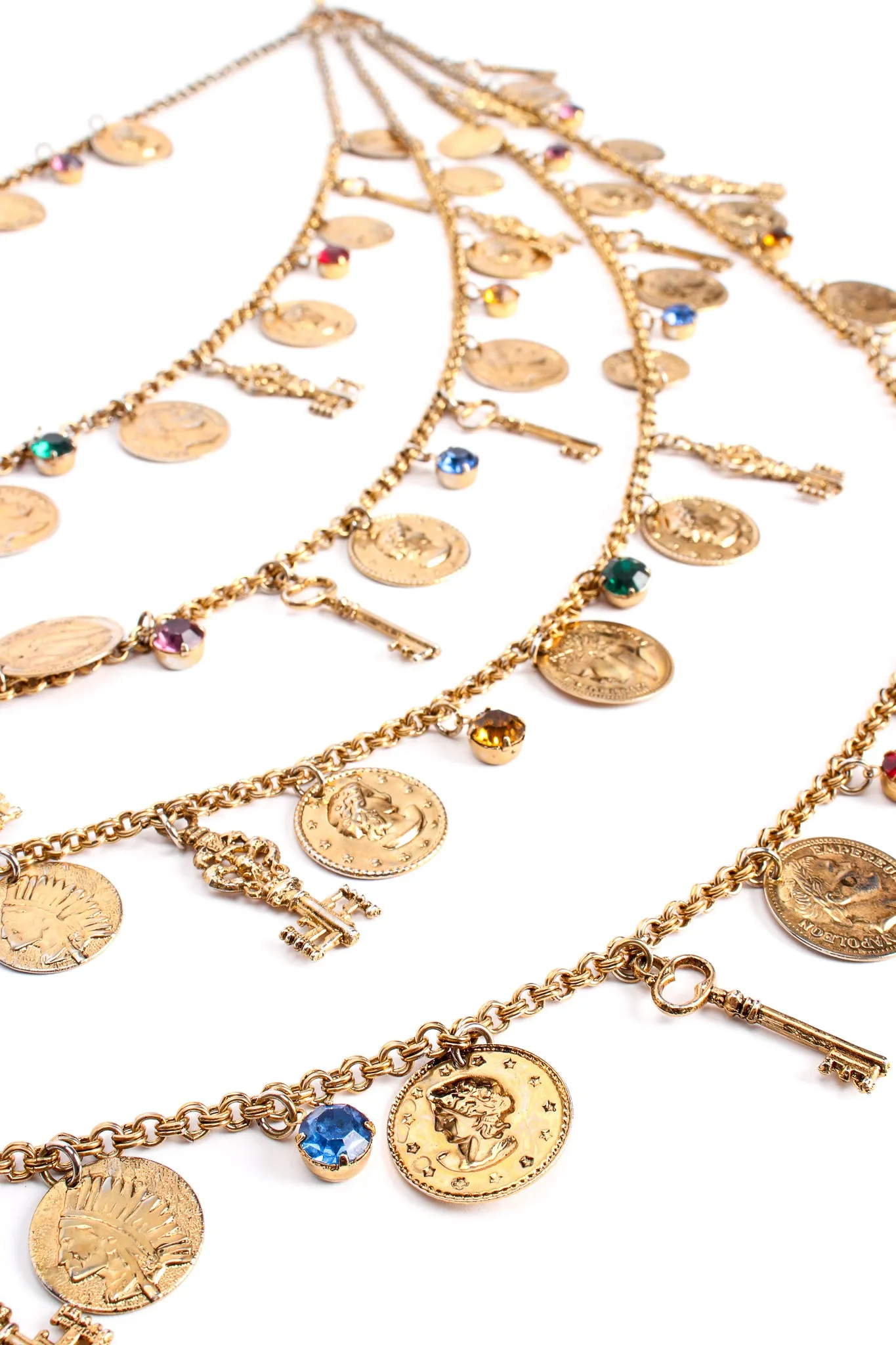 Layered Treasure Charm Necklace