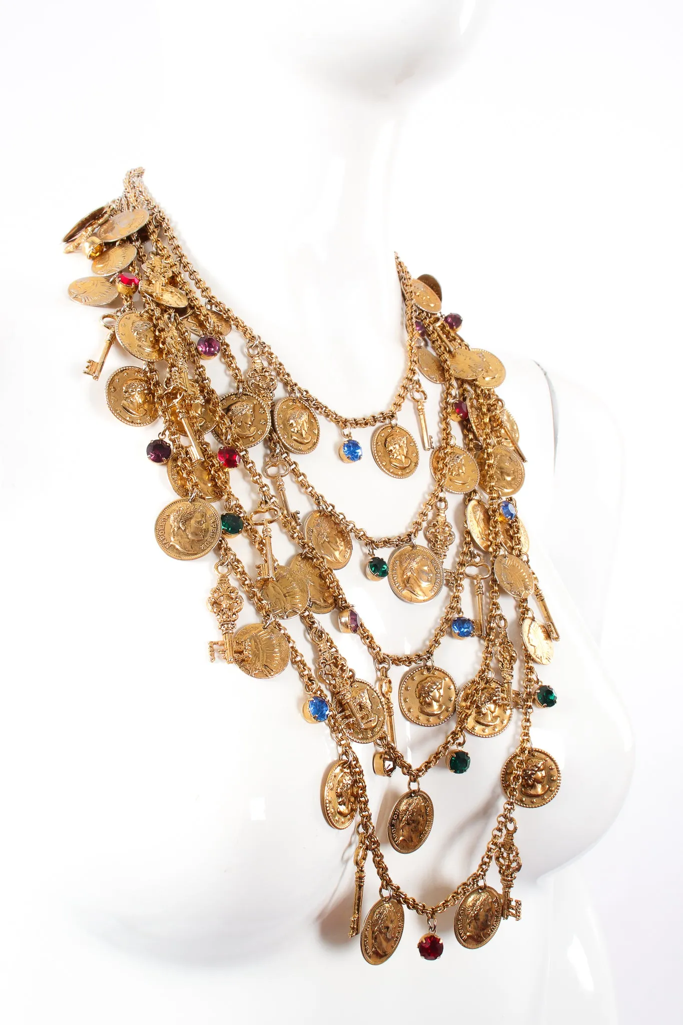 Layered Treasure Charm Necklace