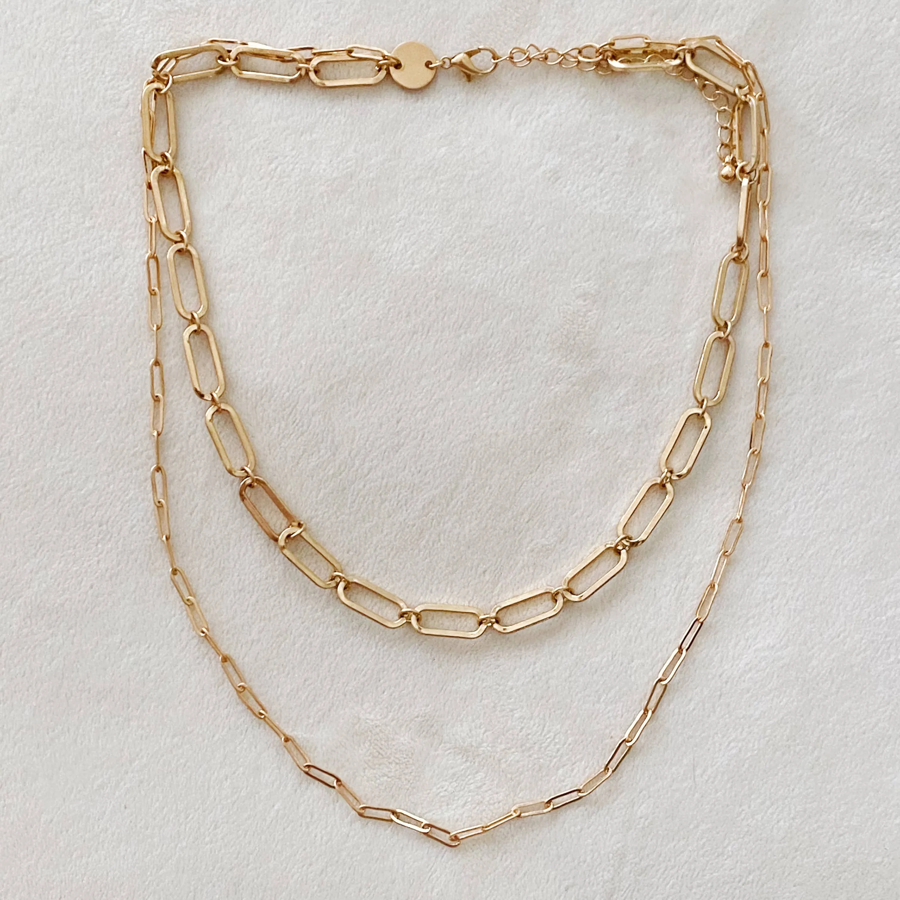 Layla Gold Double Chain Link Necklace