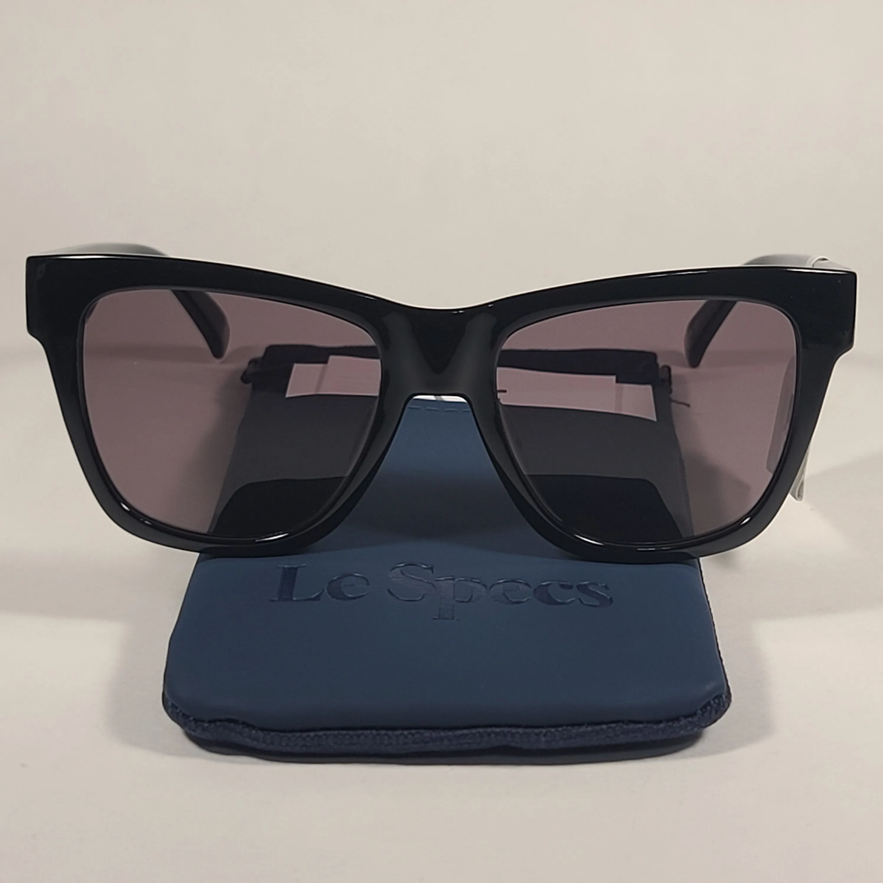 Le Specs Escapade Sunglasses Square Shiny Black Frame Smoke Gray Lens LSP1802462
