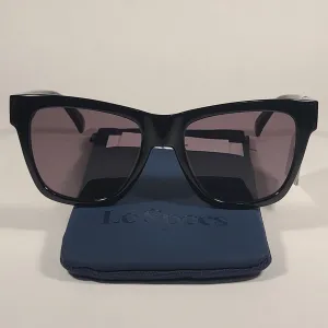 Le Specs Escapade Sunglasses Square Shiny Black Frame Smoke Gray Lens LSP1802462