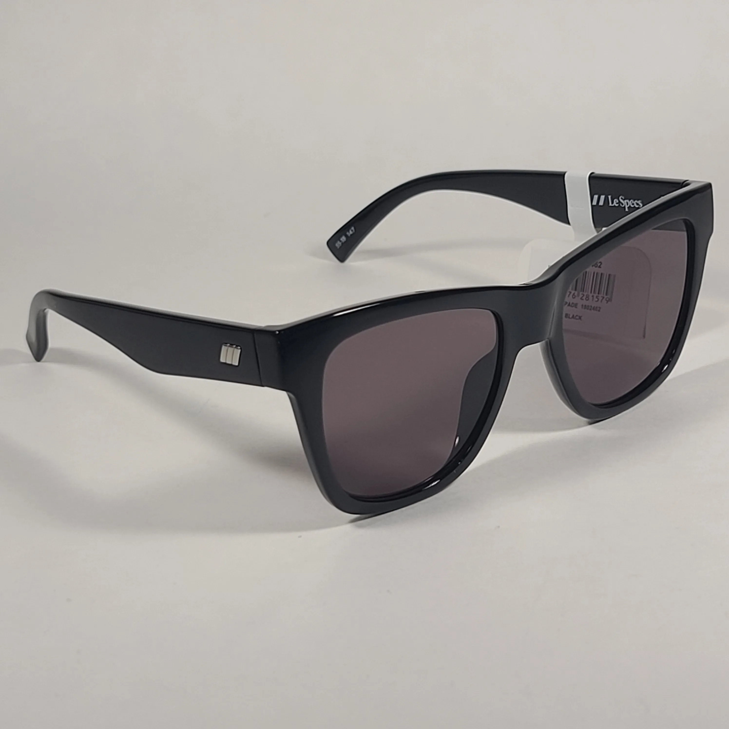 Le Specs Escapade Sunglasses Square Shiny Black Frame Smoke Gray Lens LSP1802462