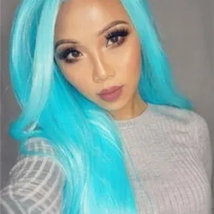 Light Blue Wig,Lace Front Wig