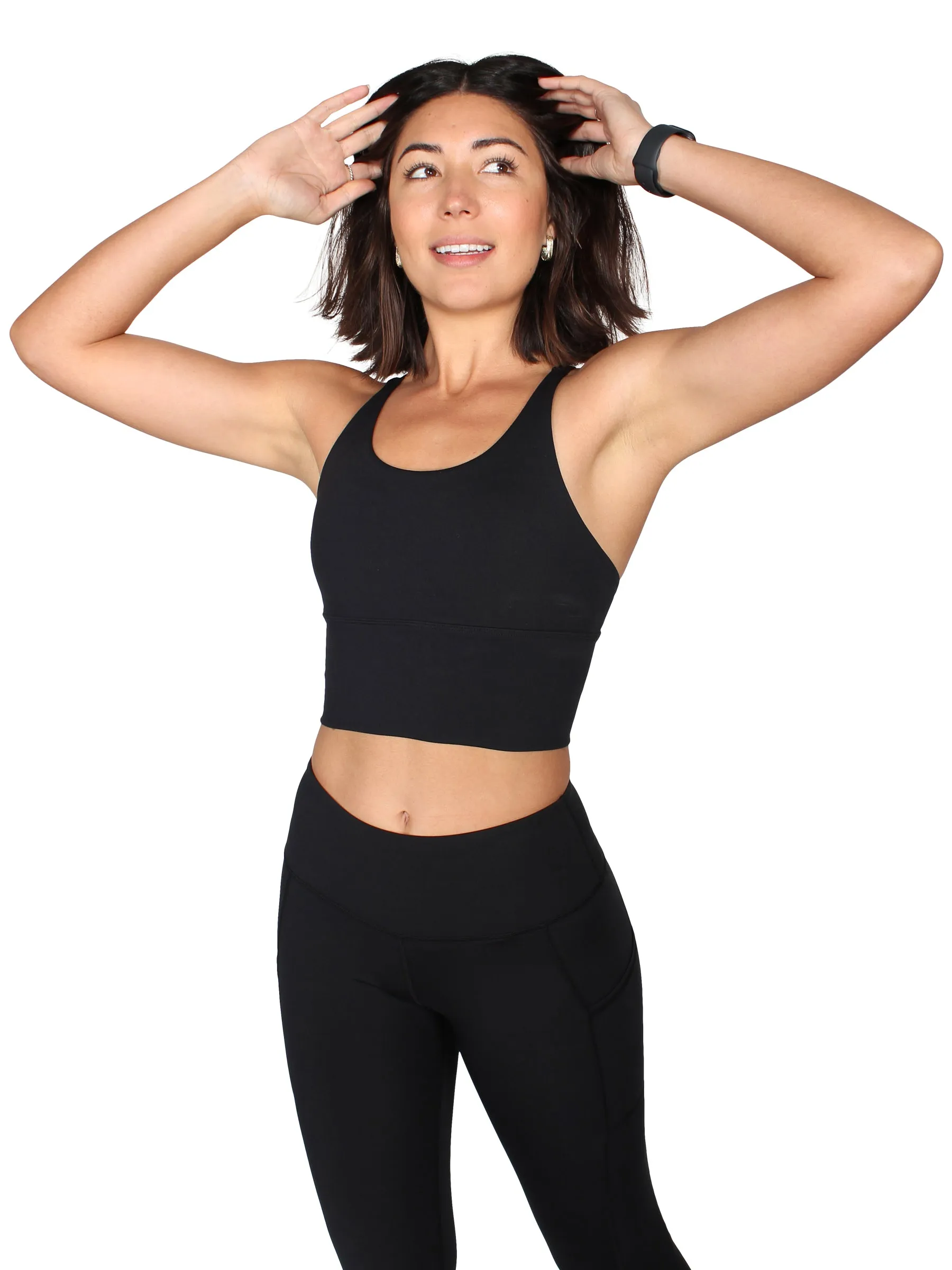 Limitless Long Line Crop - Black