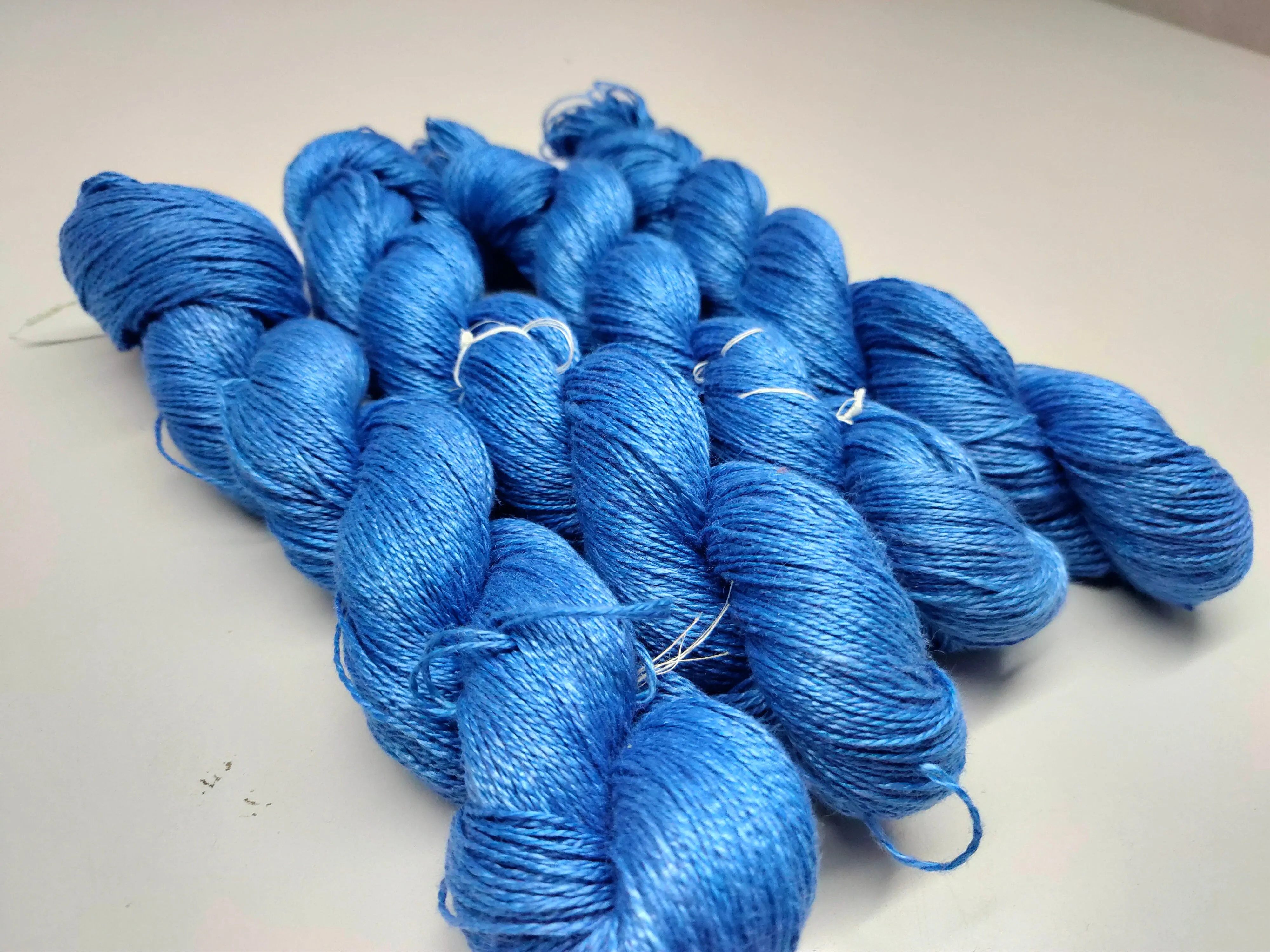 Linen Sportweight 2PLY Yarn - Electric Blue
