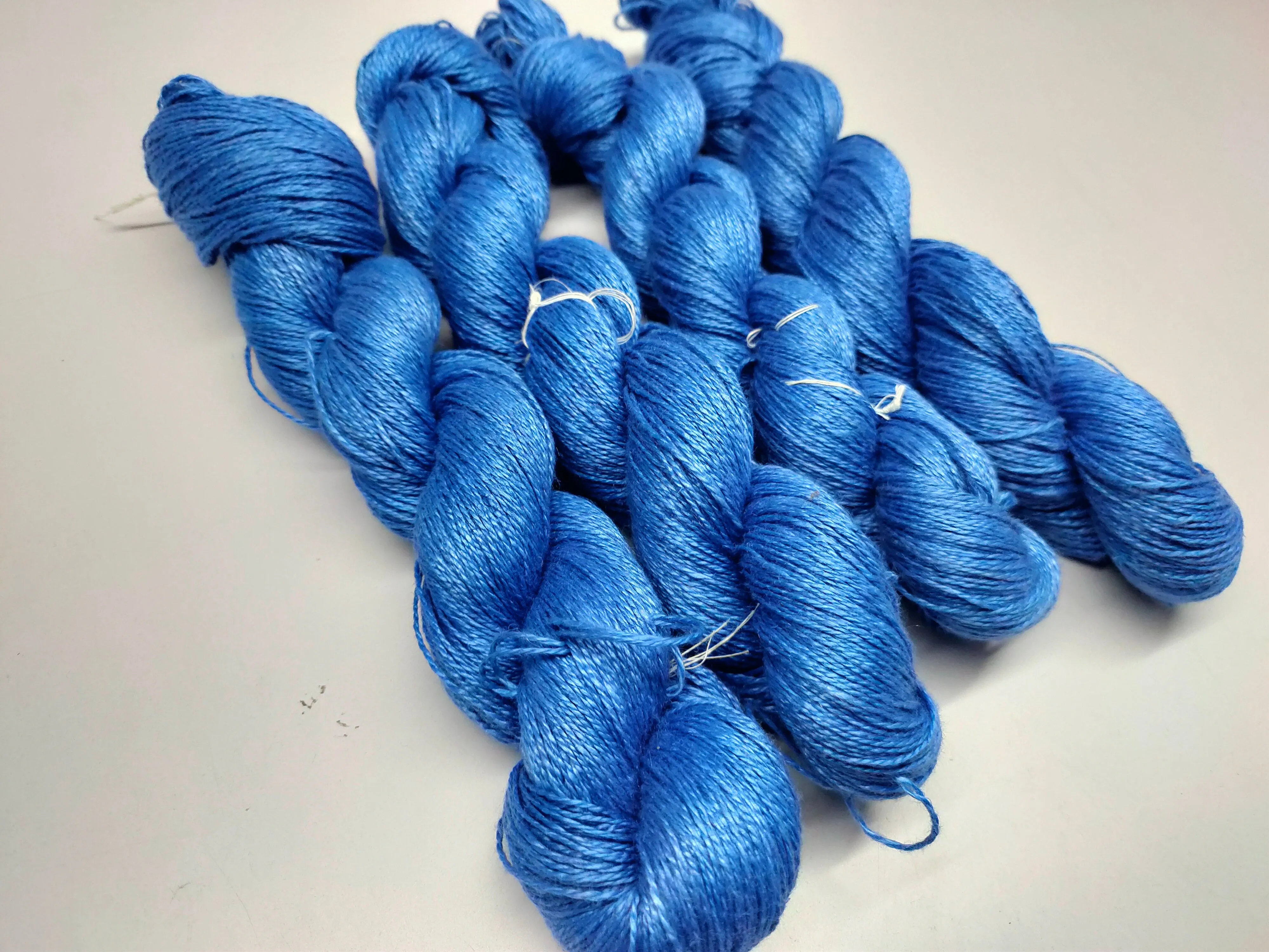 Linen Sportweight 2PLY Yarn - Electric Blue