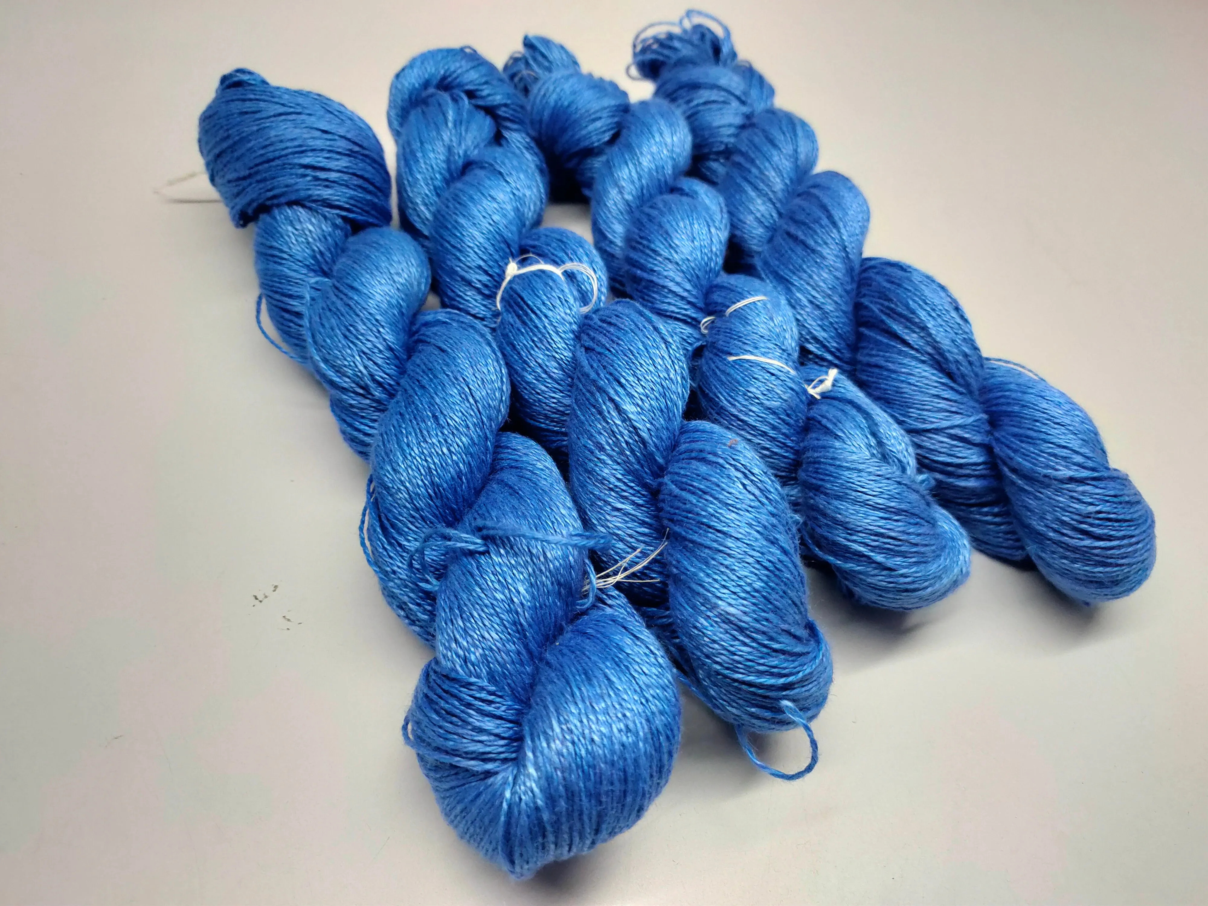 Linen Sportweight 2PLY Yarn - Electric Blue