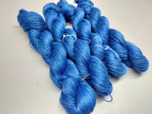 Linen Sportweight 2PLY Yarn - Electric Blue