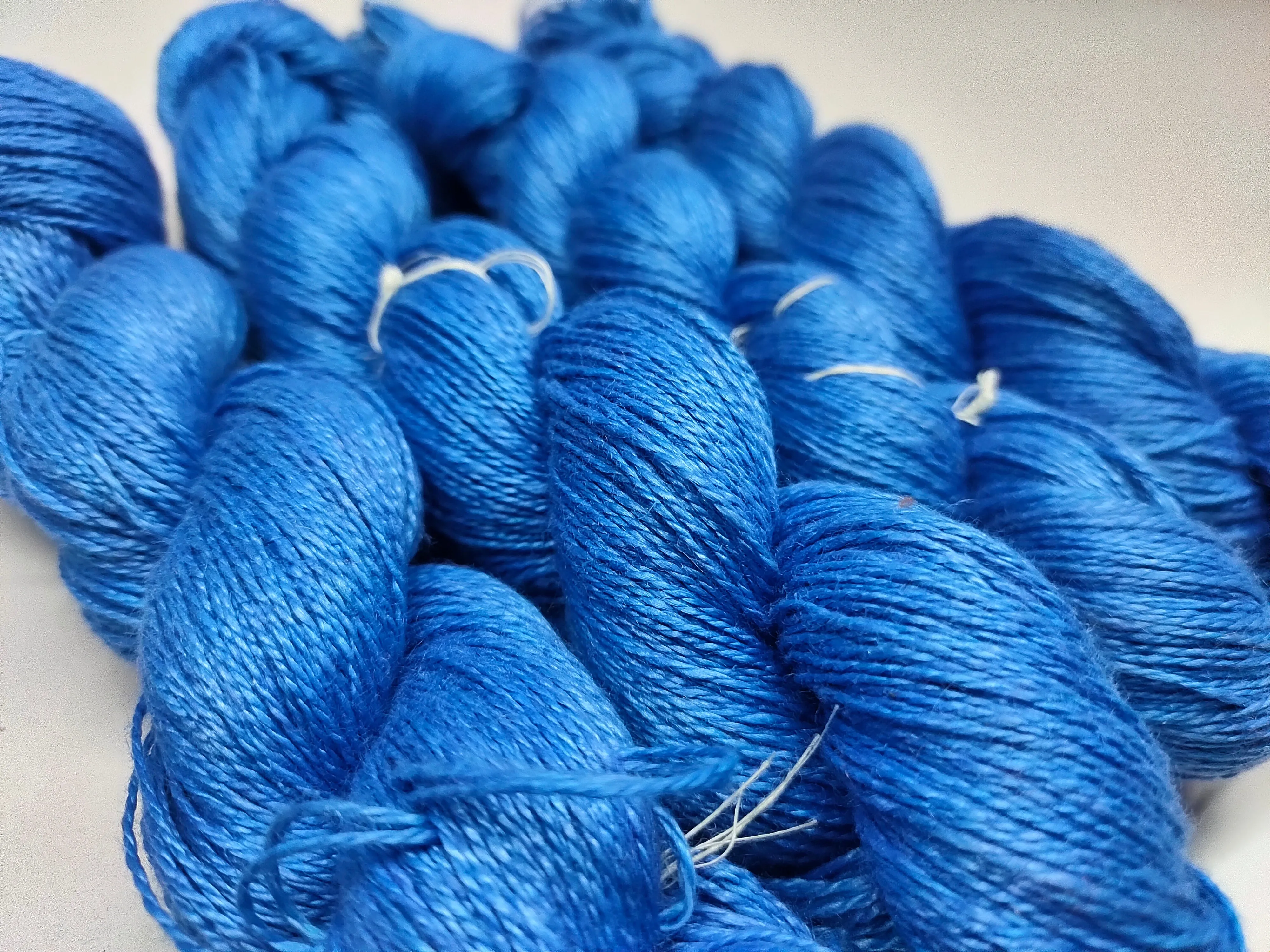 Linen Sportweight 2PLY Yarn - Electric Blue