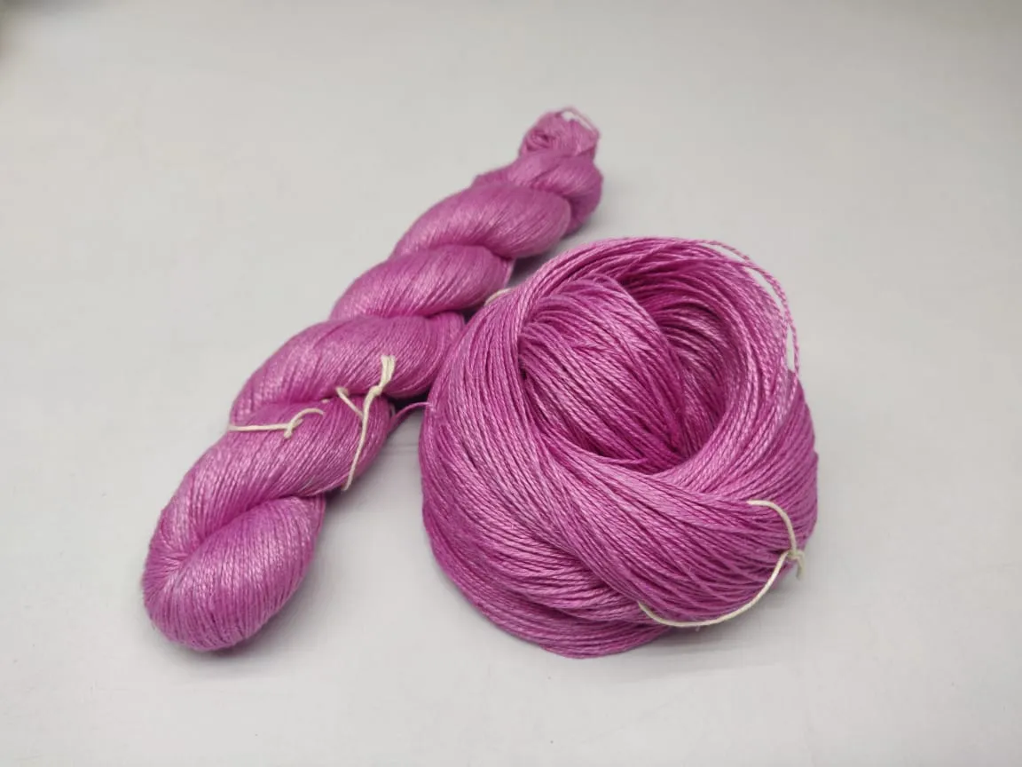 Linen Sportweight Yarn - BubbleGum