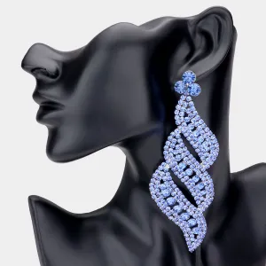 Long Light Blue Statement Earrings | bolts | 528992