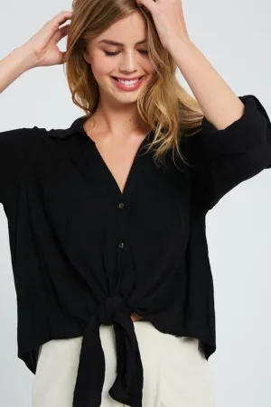 LOTS OF LOVE BUTTON DOWN TOP