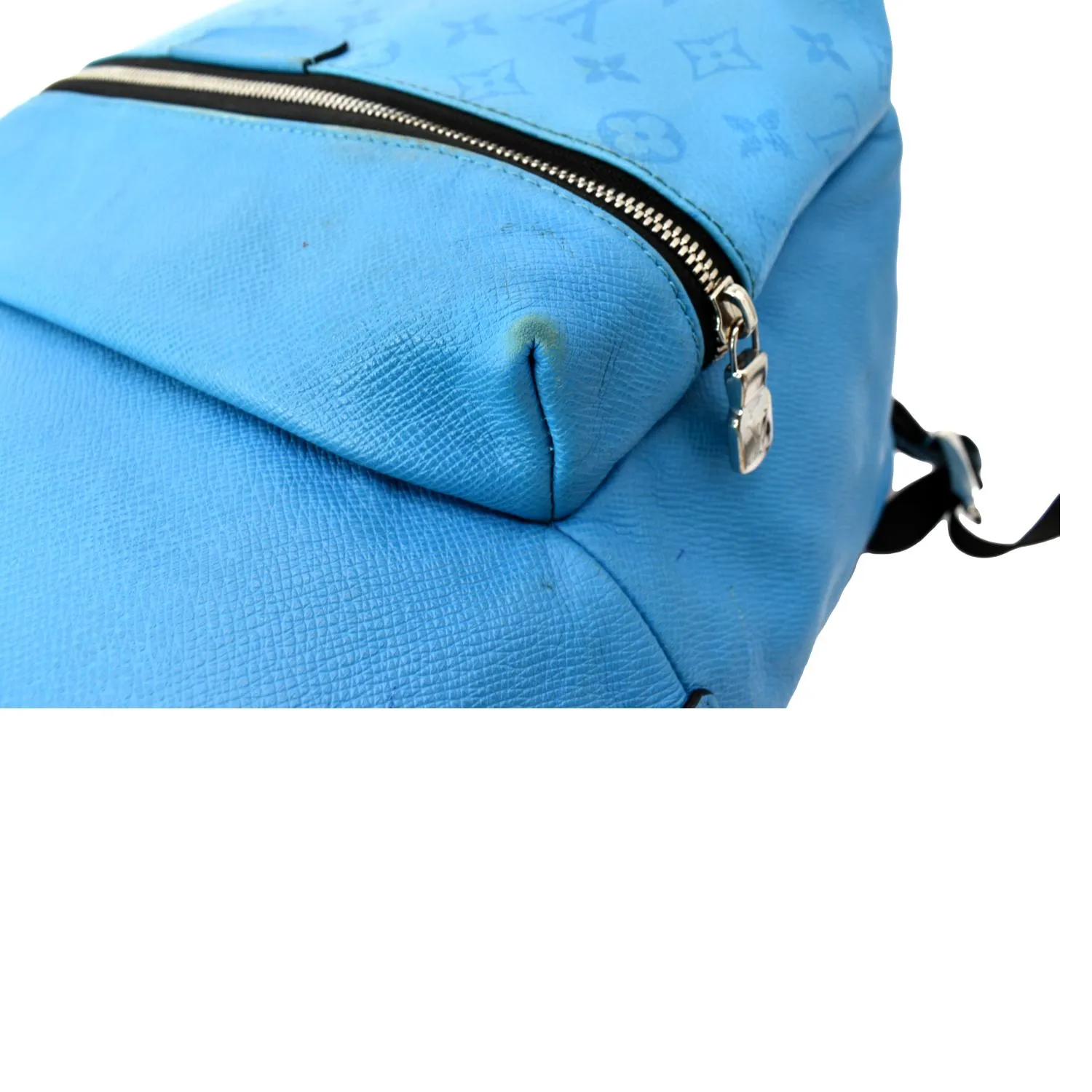 LOUIS VUITTON Discovery Monogram Leather Backpack Blue