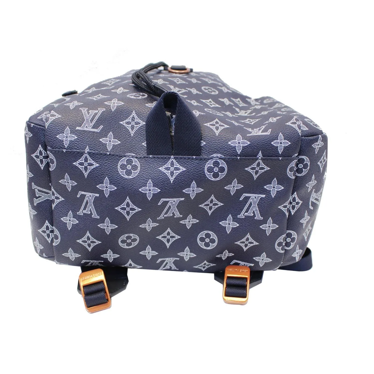 LOUIS VUITTON Discovery Upside Down Monogram Backpack Bag Navy Blue