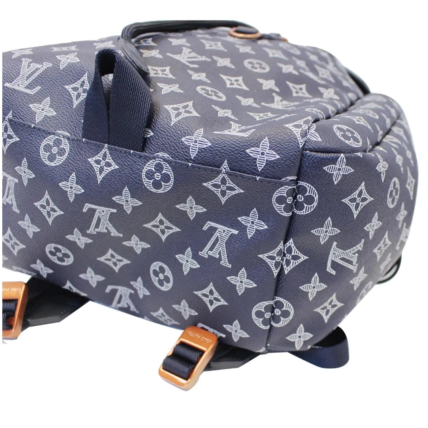LOUIS VUITTON Discovery Upside Down Monogram Backpack Bag Navy Blue