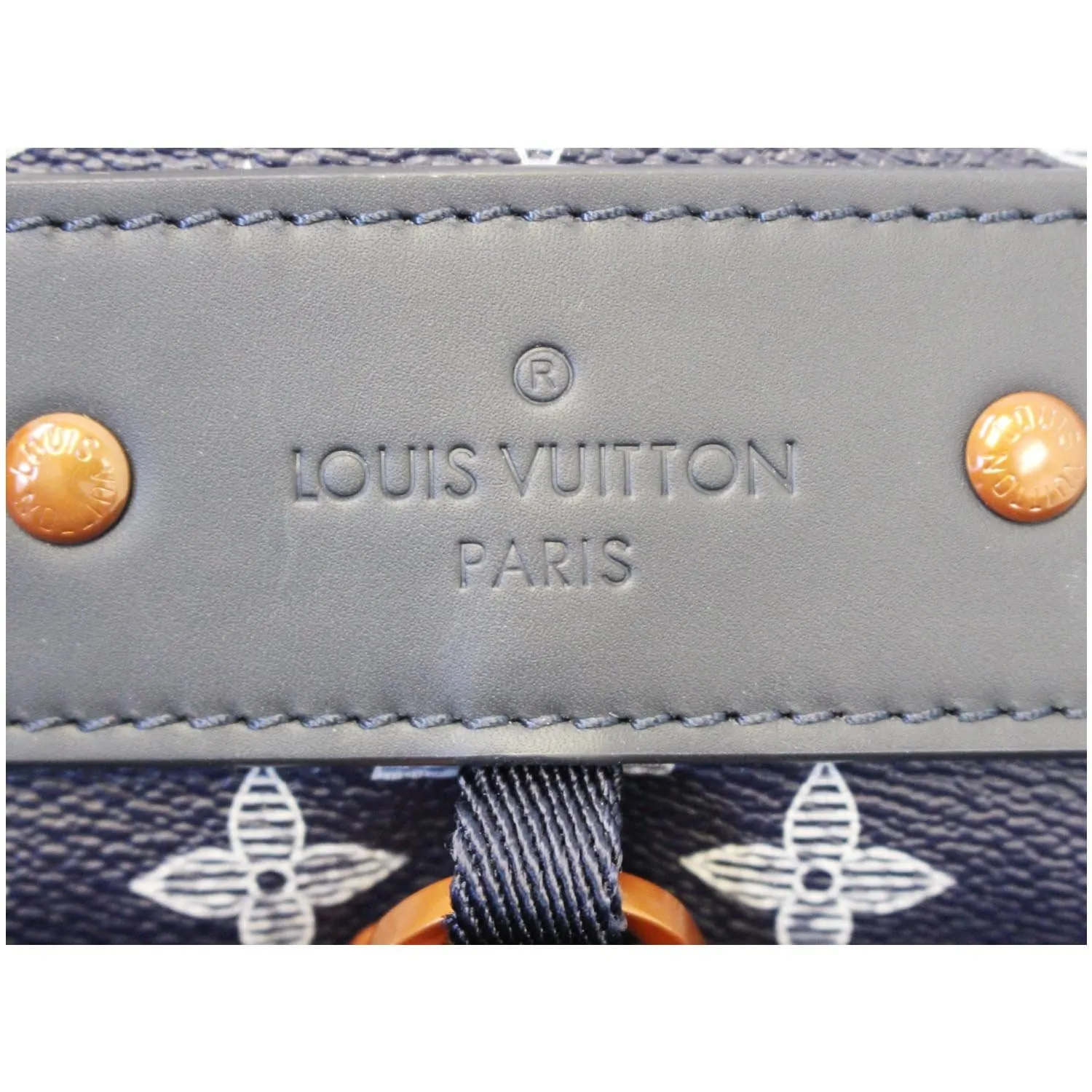 LOUIS VUITTON Discovery Upside Down Monogram Backpack Bag Navy Blue