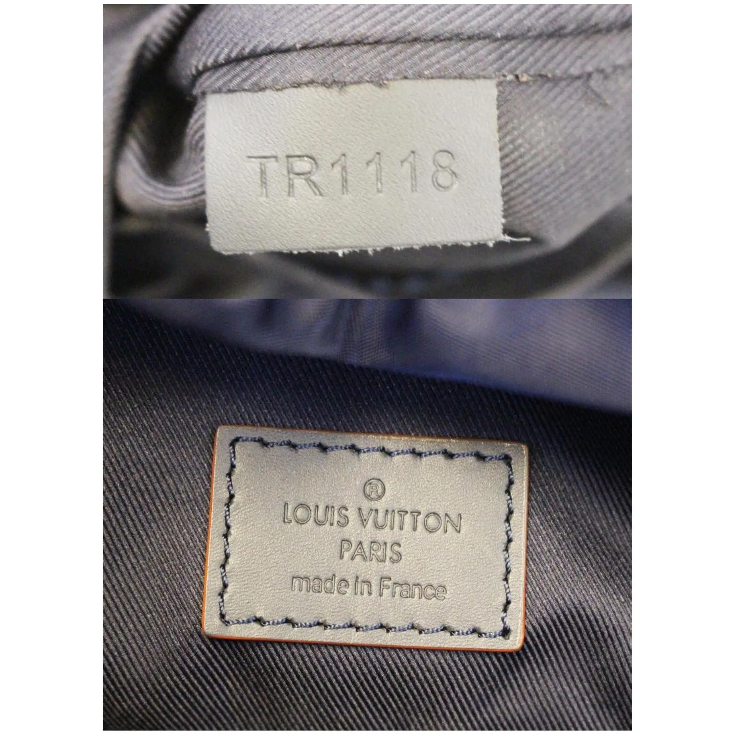 LOUIS VUITTON Discovery Upside Down Monogram Backpack Bag Navy Blue