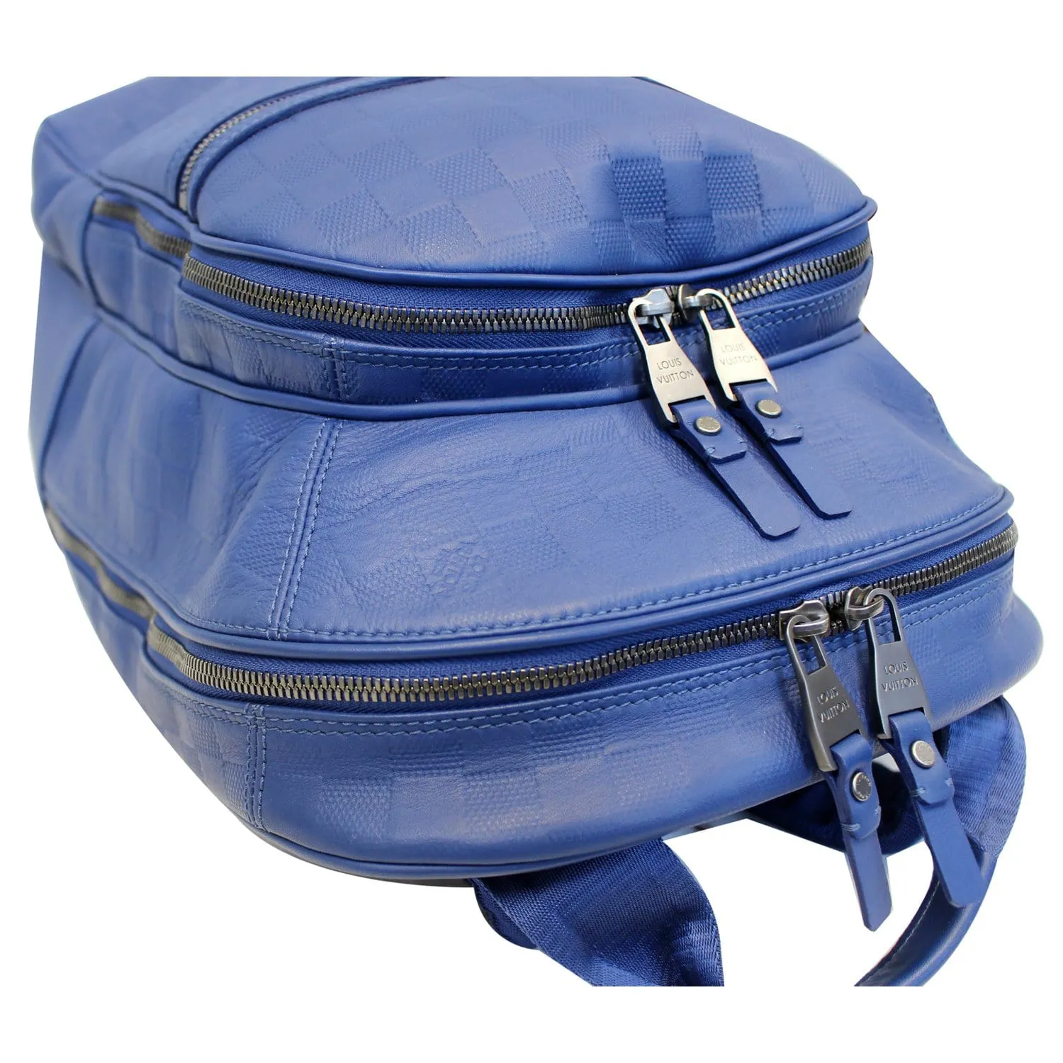 LOUIS VUITTON Michael NM Damier Infini Leather Backpack Bag Blue