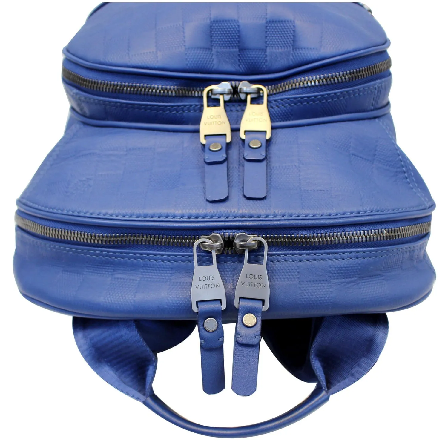 LOUIS VUITTON Michael NM Damier Infini Leather Backpack Bag Blue