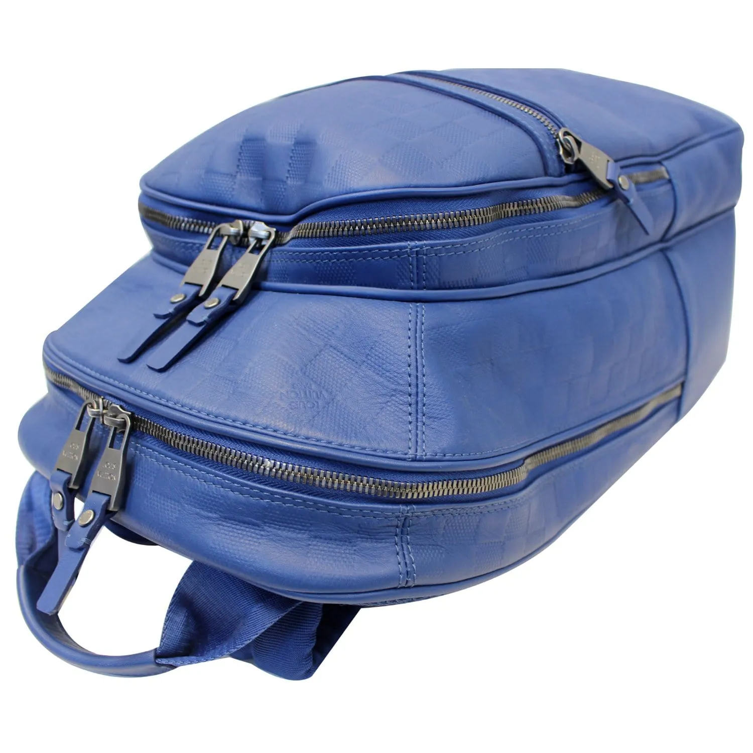 LOUIS VUITTON Michael NM Damier Infini Leather Backpack Bag Blue