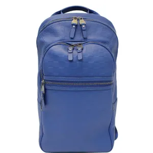 LOUIS VUITTON Michael NM Damier Infini Leather Backpack Bag Blue