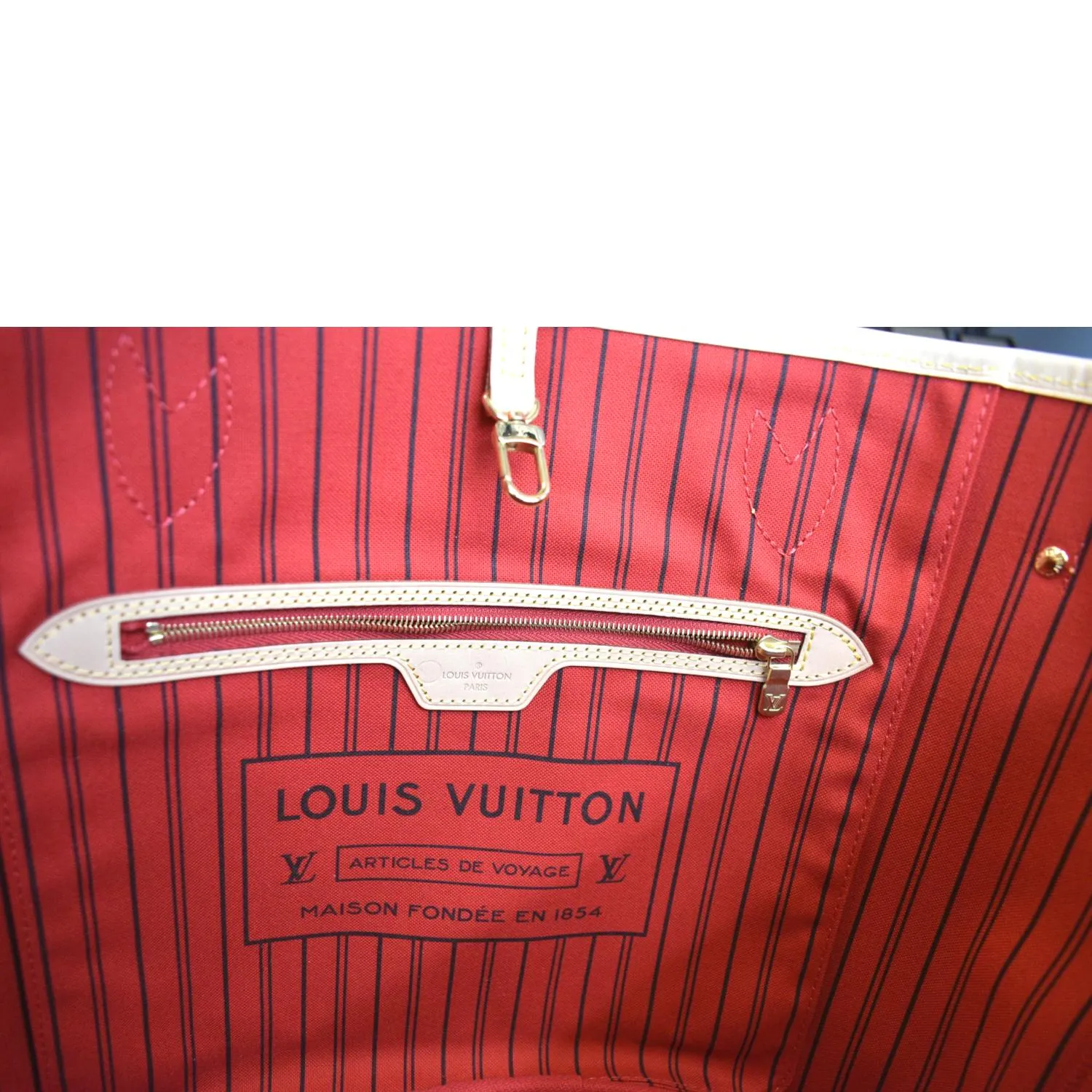 LOUIS VUITTON Neverfull MM Monogram Canvas Tote Bag Brown