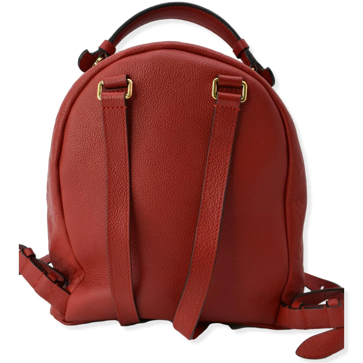 LOUIS VUITTON Sorbonne Monogram Empreinte Leather Backpack Red