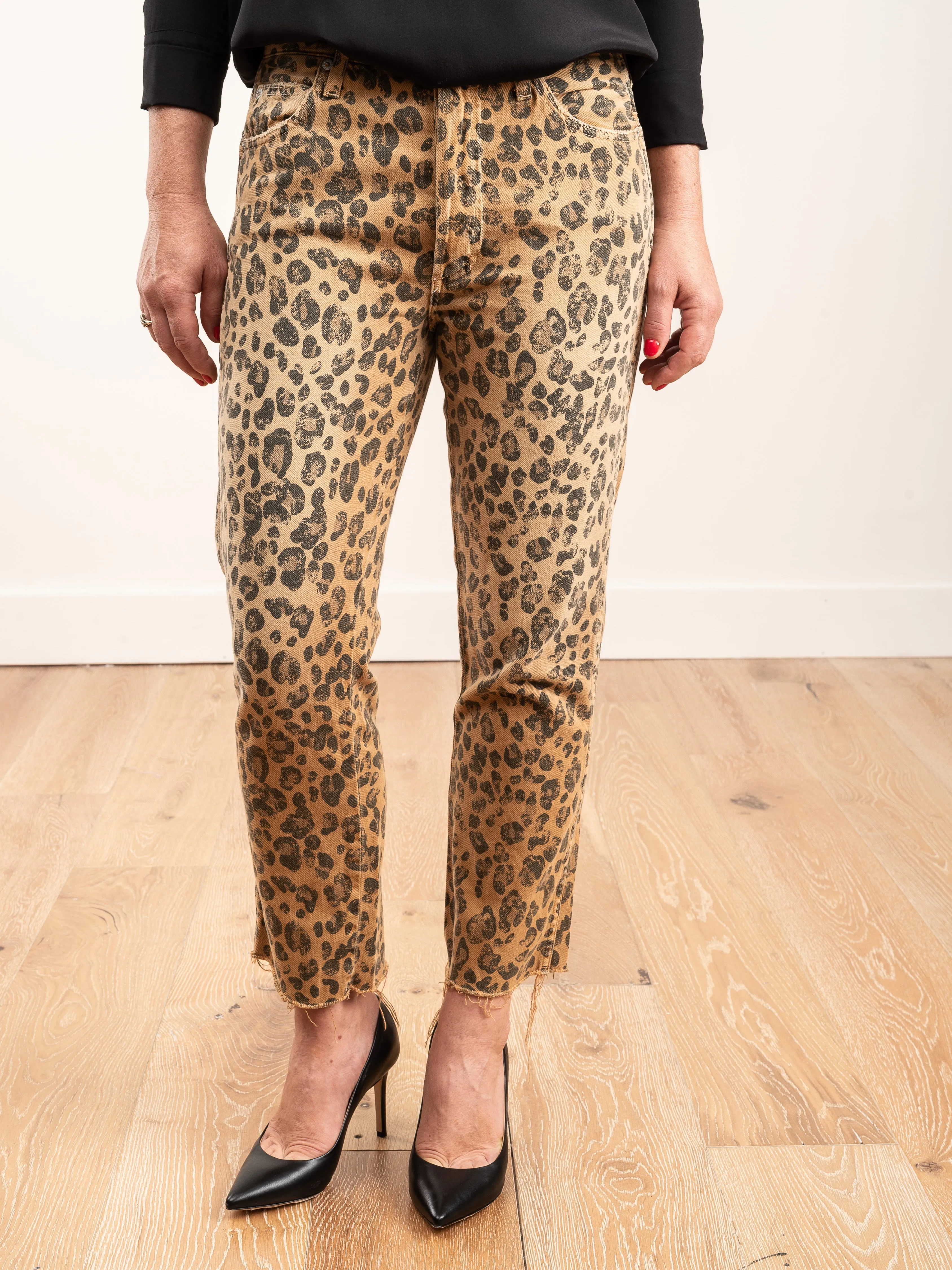 loverboy relaxed crop straight - leopard
