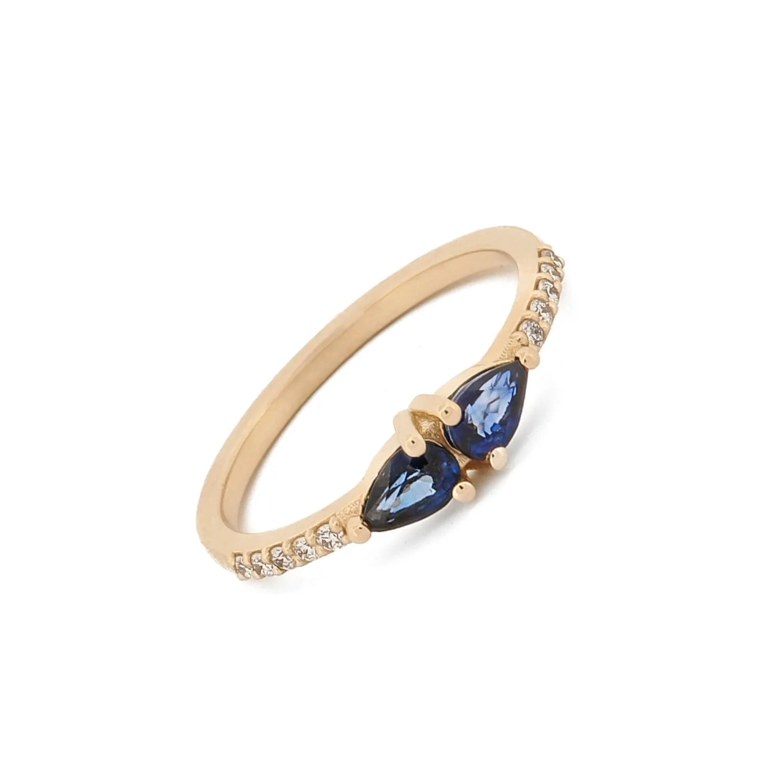 Loyalty Sapphire & Diamond Solid Gold Ring