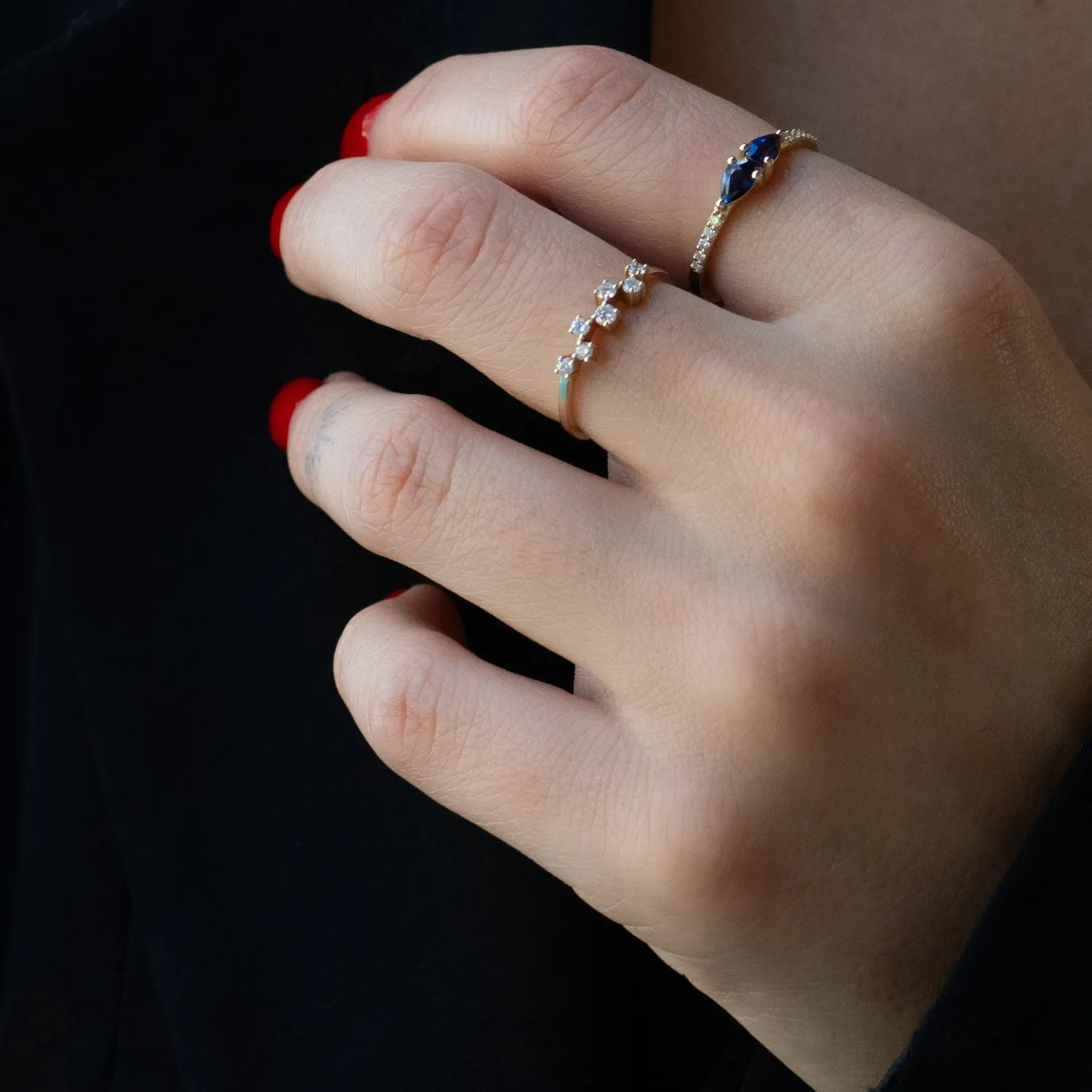 Loyalty Sapphire & Diamond Solid Gold Ring