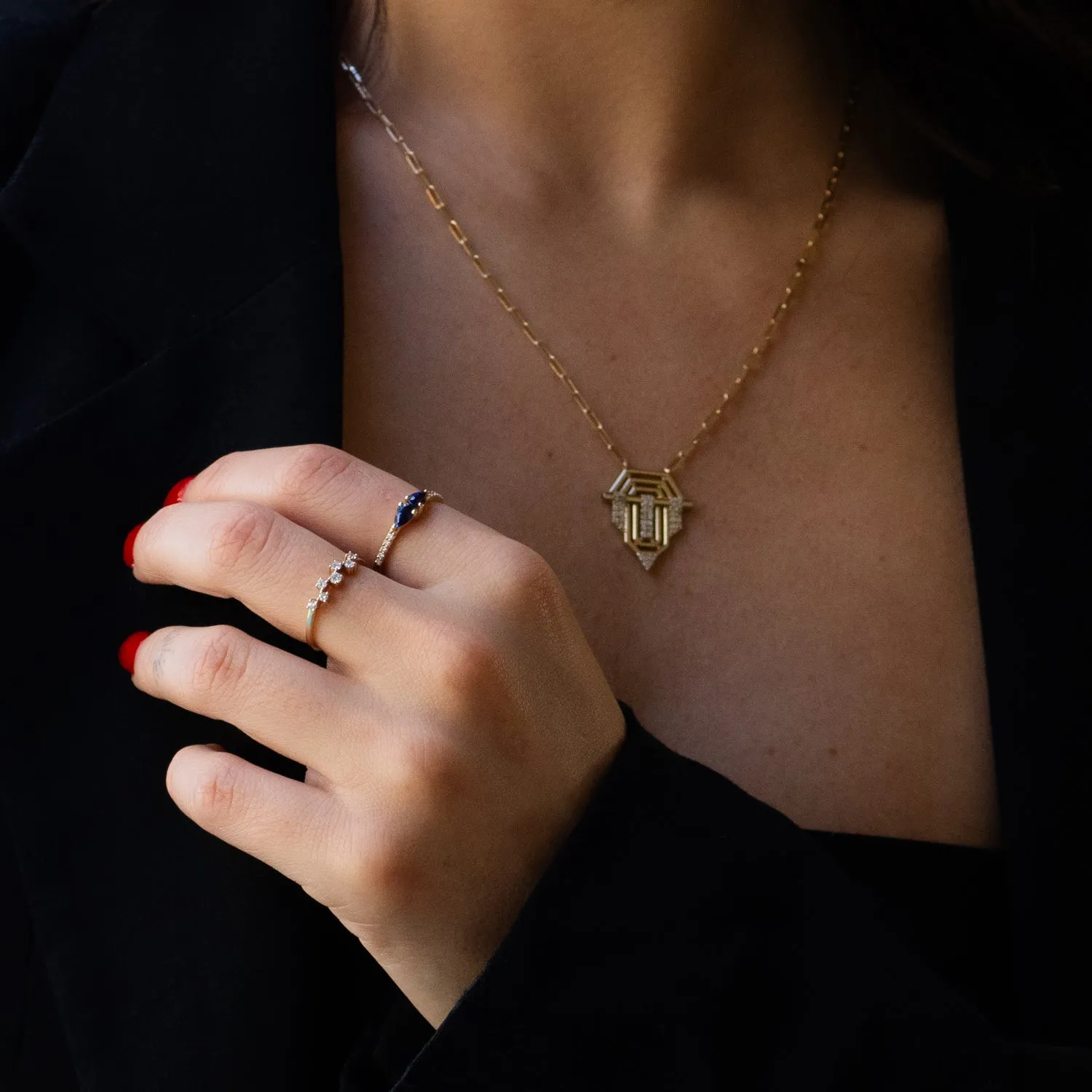 Loyalty Sapphire & Diamond Solid Gold Ring