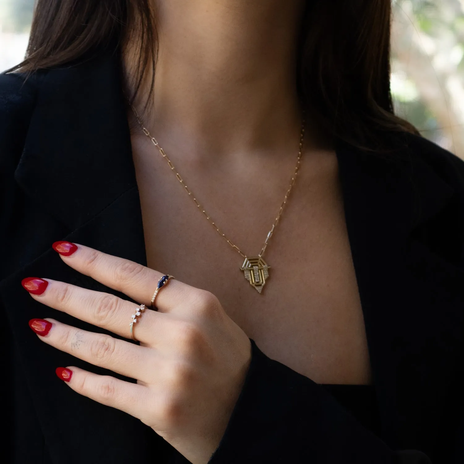 Loyalty Sapphire & Diamond Solid Gold Ring
