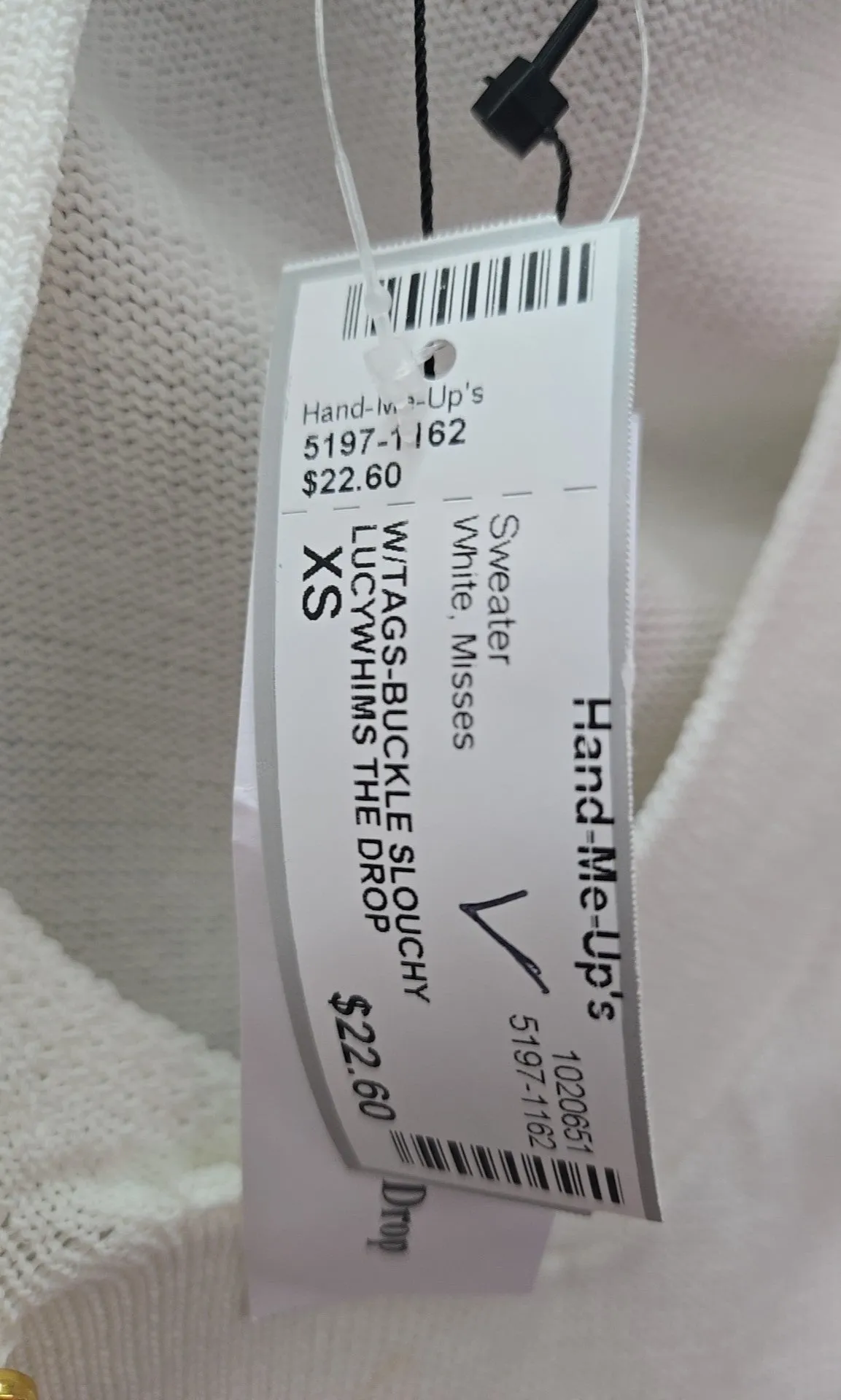 LUCYWHIMS THE DROP Size XS Sweater