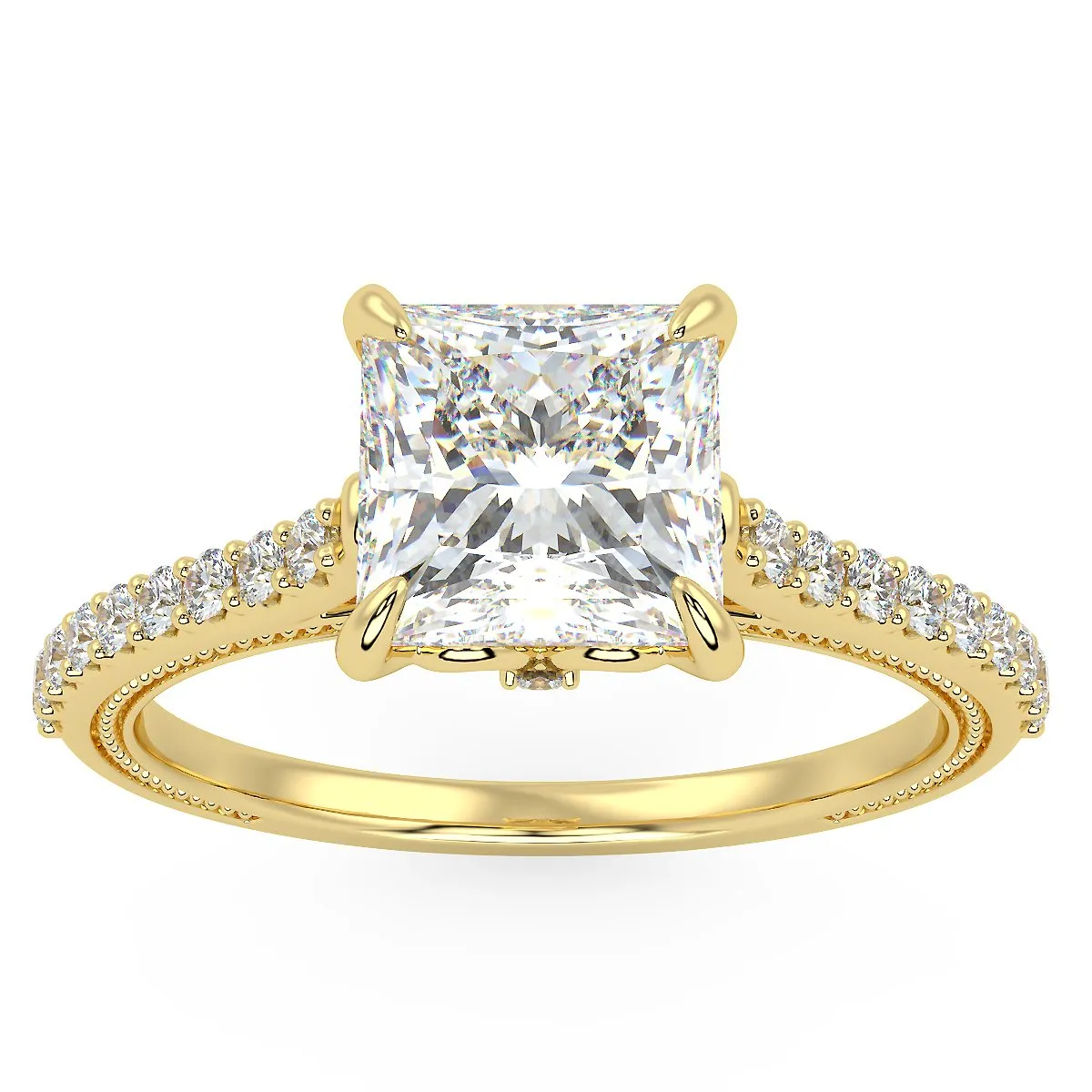 Lyra Engagement Ring in Yellow Gold