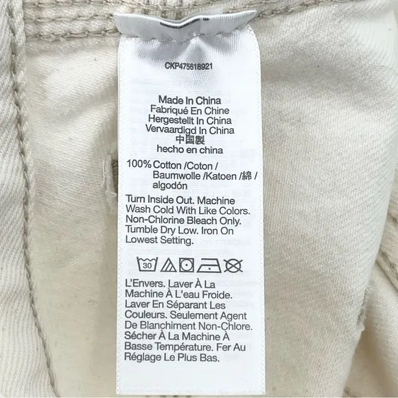 Madewell Low-Slung Straight Carpenter Jeans in Vintage Canvas 30”