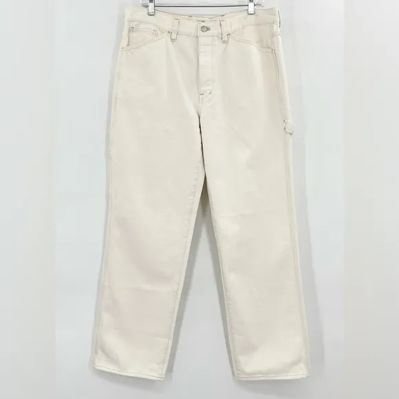 Madewell Low-Slung Straight Carpenter Jeans in Vintage Canvas 30”