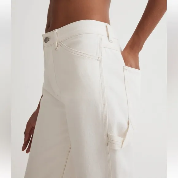 Madewell Low-Slung Straight Carpenter Jeans in Vintage Canvas 30”
