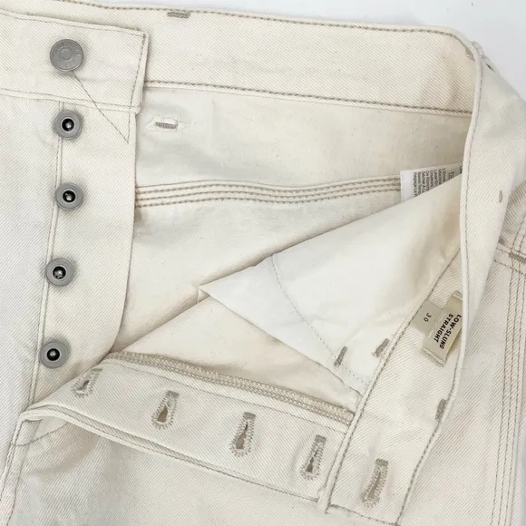 Madewell Low-Slung Straight Carpenter Jeans in Vintage Canvas 30”