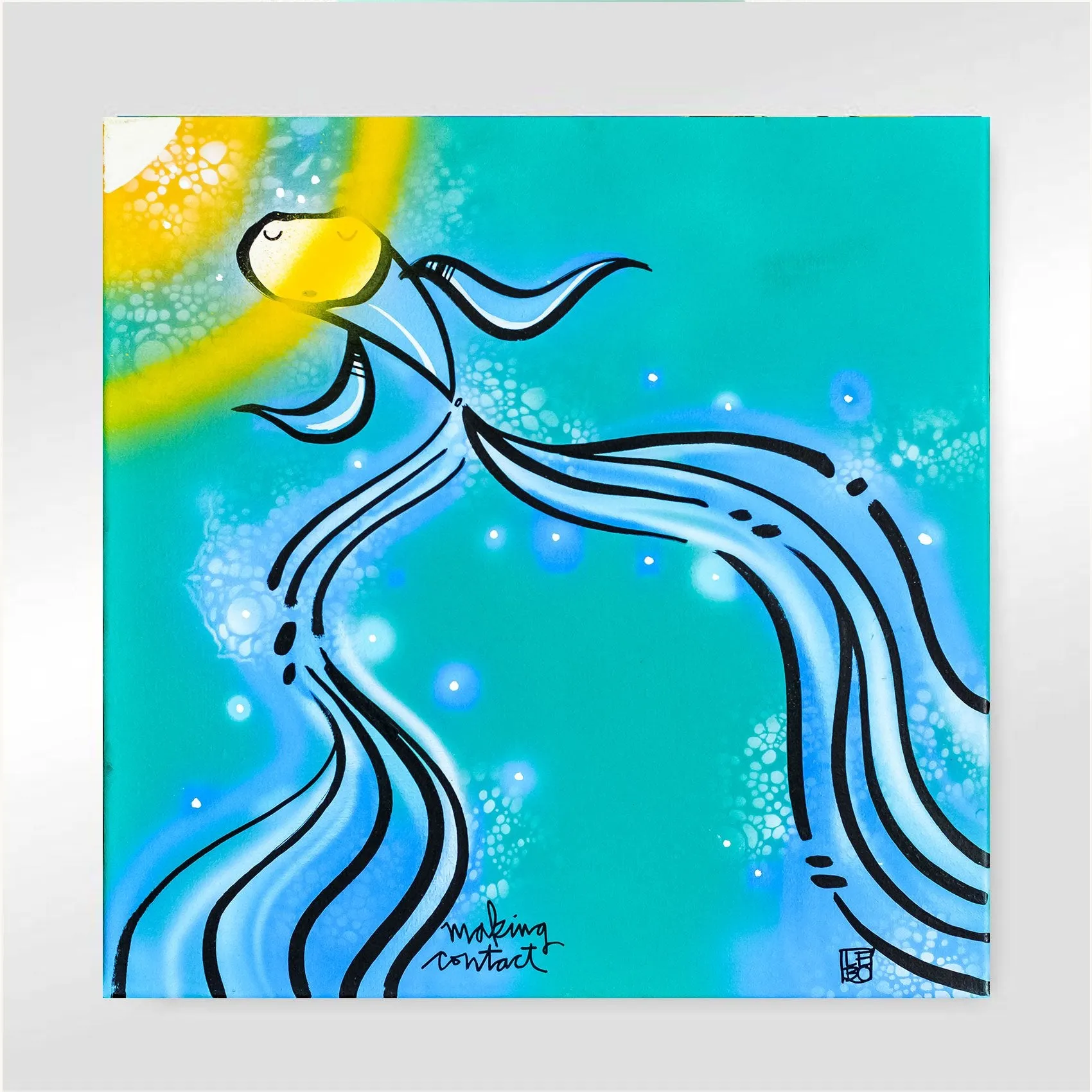 Making Contact-Fish - Lebo Brushed Aluminum Artbond