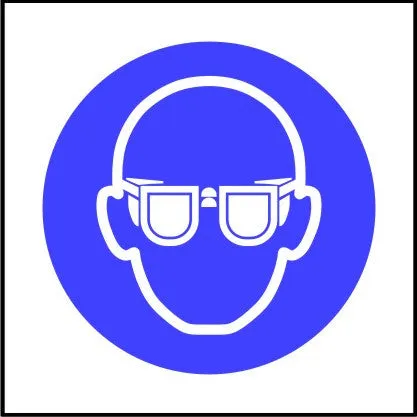 Mandatory Safety Goggles Symbol Sign