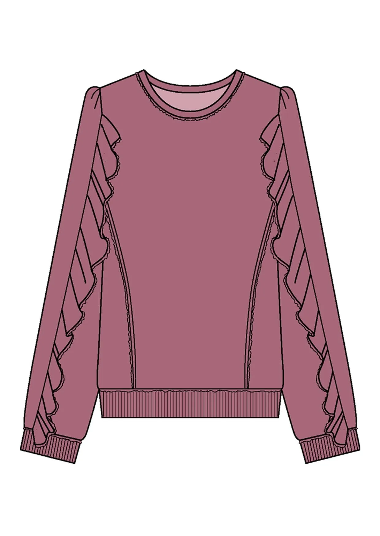 Margot Frilled Sweatshirt