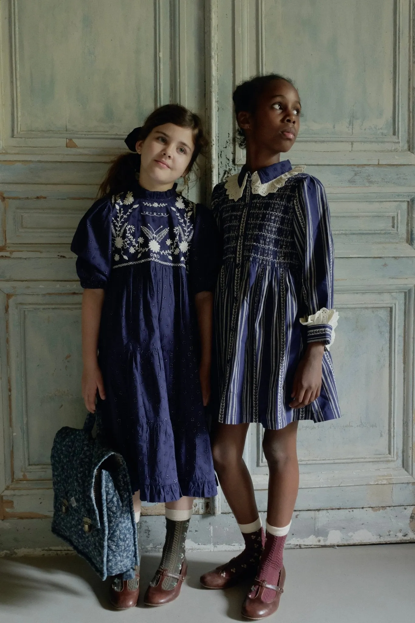 Margot Long Dress in Navy by Bonjour Diary