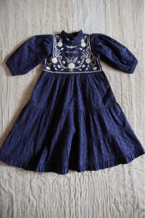 Margot Long Dress in Navy by Bonjour Diary