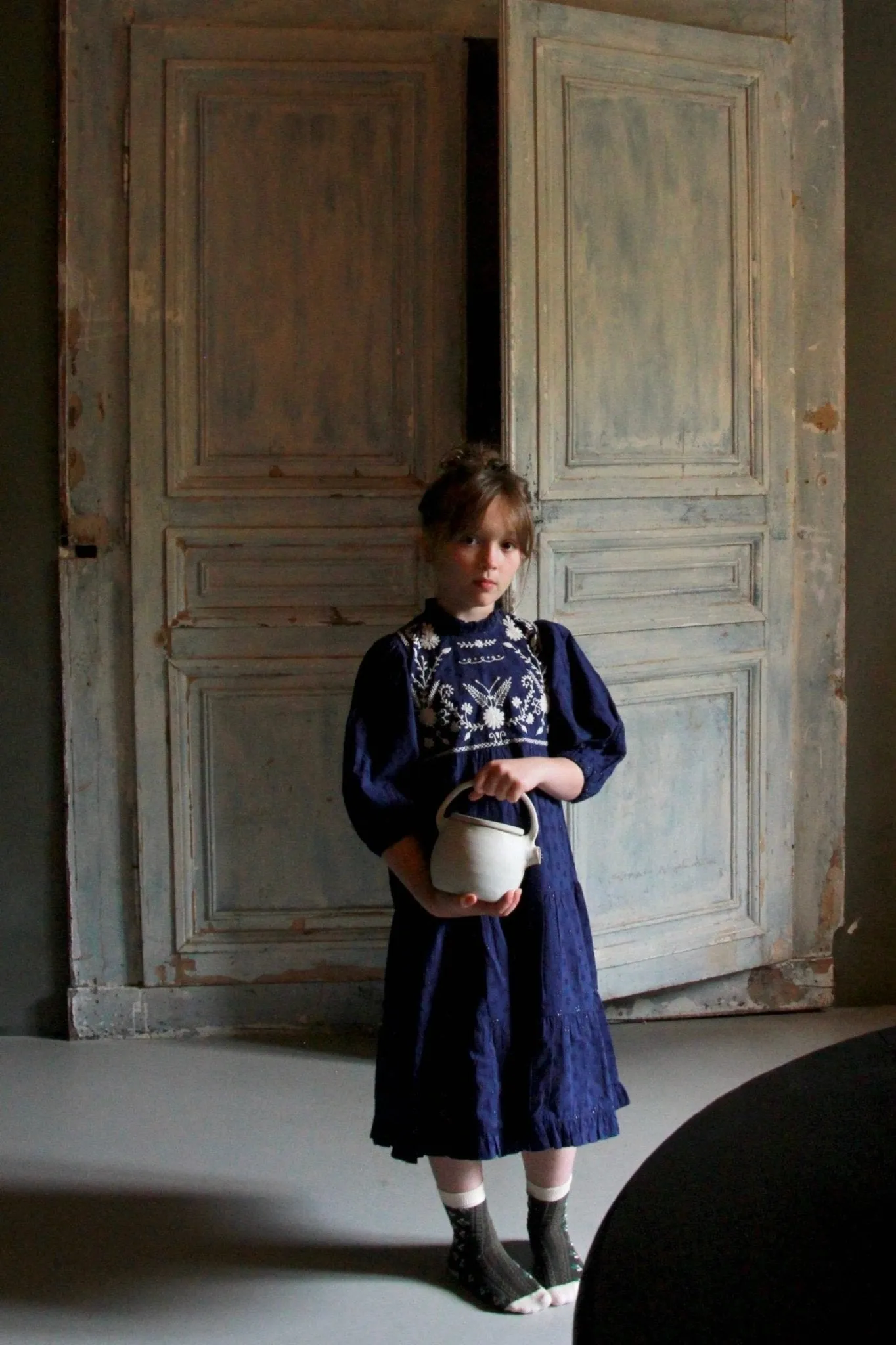 Margot Long Dress in Navy by Bonjour Diary