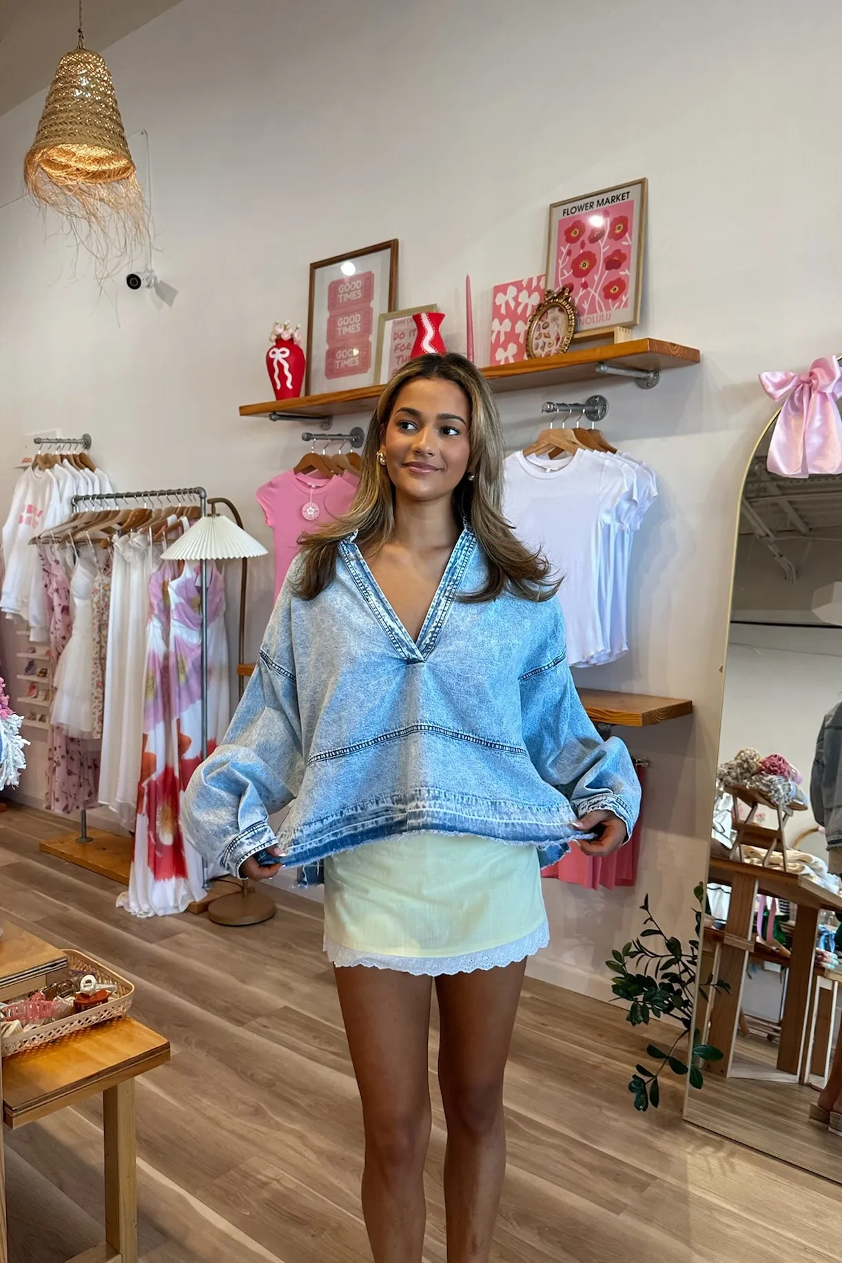 Mariah Denim Top
